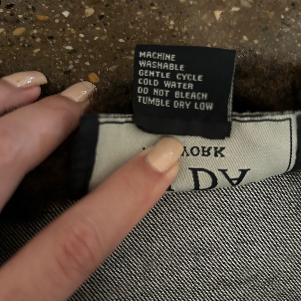 Vintage denim jacket with fur trim - Picture 5 of 6